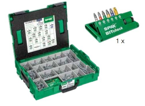Ящик SPAX case L-BOXX 2.445 шурупов (EAN 4003530247903)